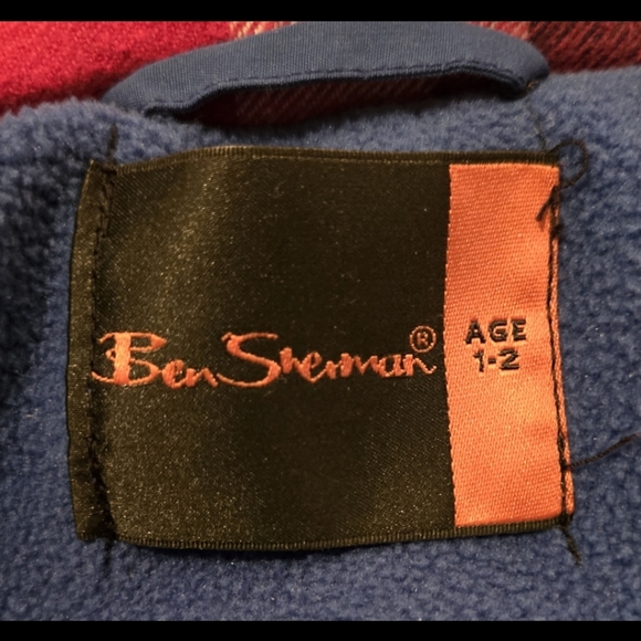 EUC; Ben Sherman Baby Quilted Winter Jacket; Size: Age 1-2; Concealed Hood; Blue - Picture 3 of 11